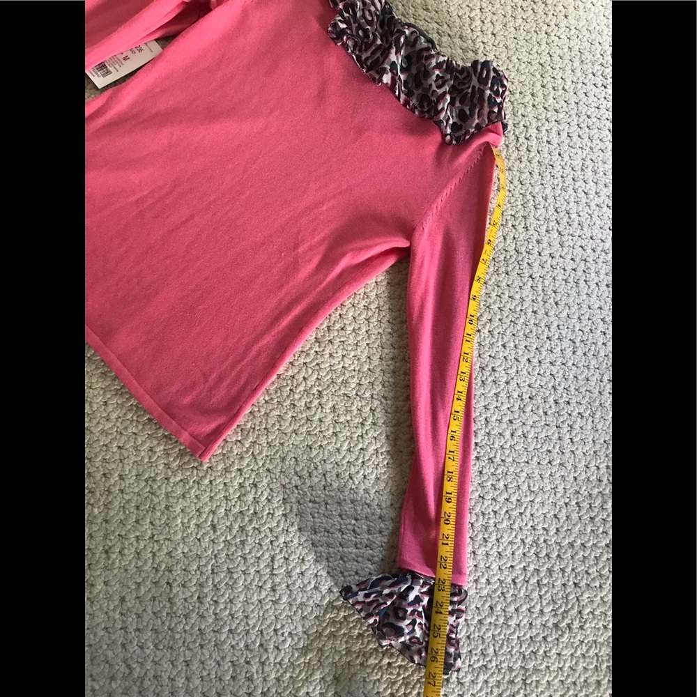 Etcetera Removable Ruffled Collar & Cuffs Pinklady Sweater - Picture 10 of 11
